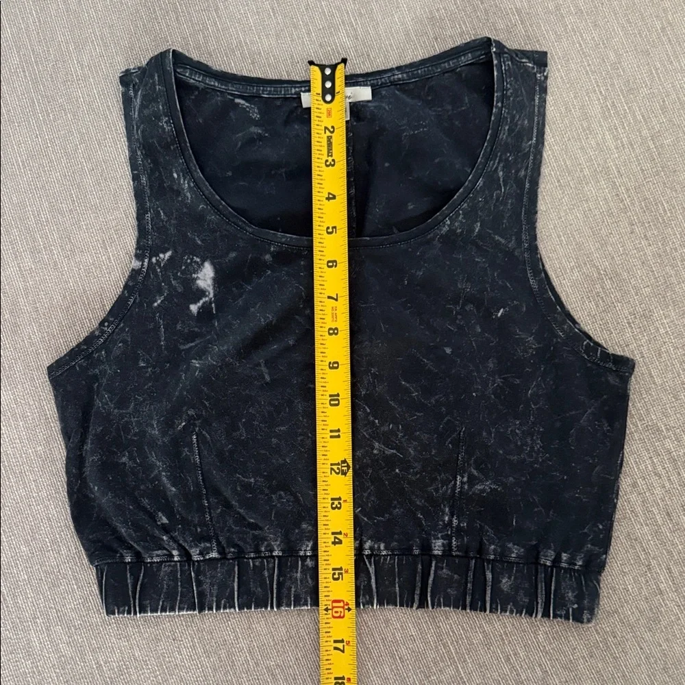 Mavi Black Marble Cotton Crop Top - Picture 3 of 5